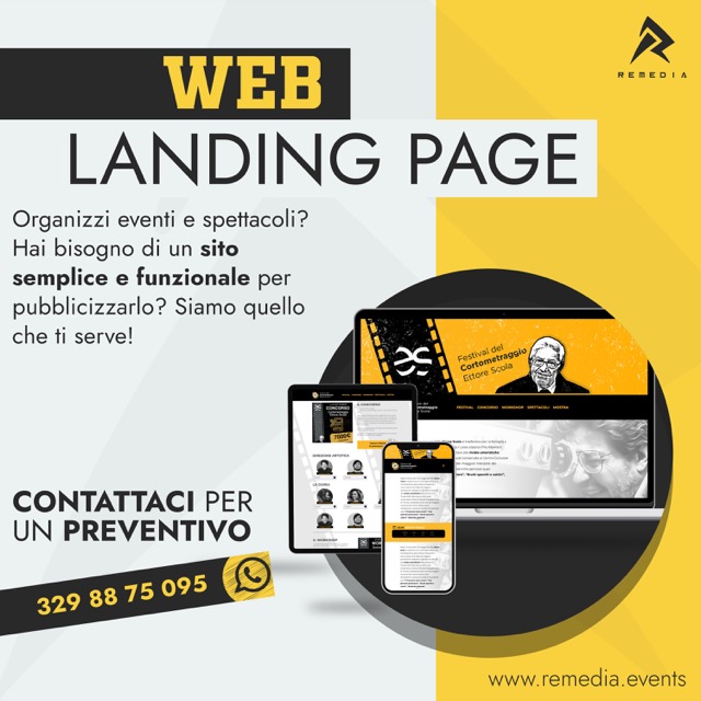 REMEDIA POST landing page - dimensioni medie